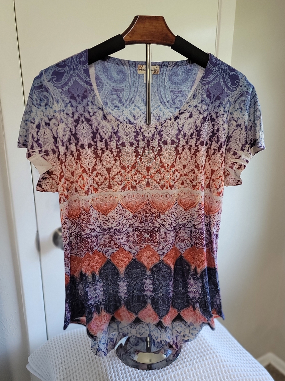 World Unity polyester short sleeve print shirt